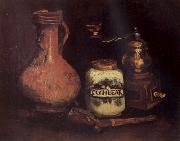 Vincent Van Gogh Still Life with Coffee Mill ,Pipe Case and Jug (nn04) oil painting on canvas